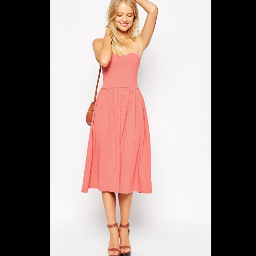 ASOS Bandeau Dress in White
